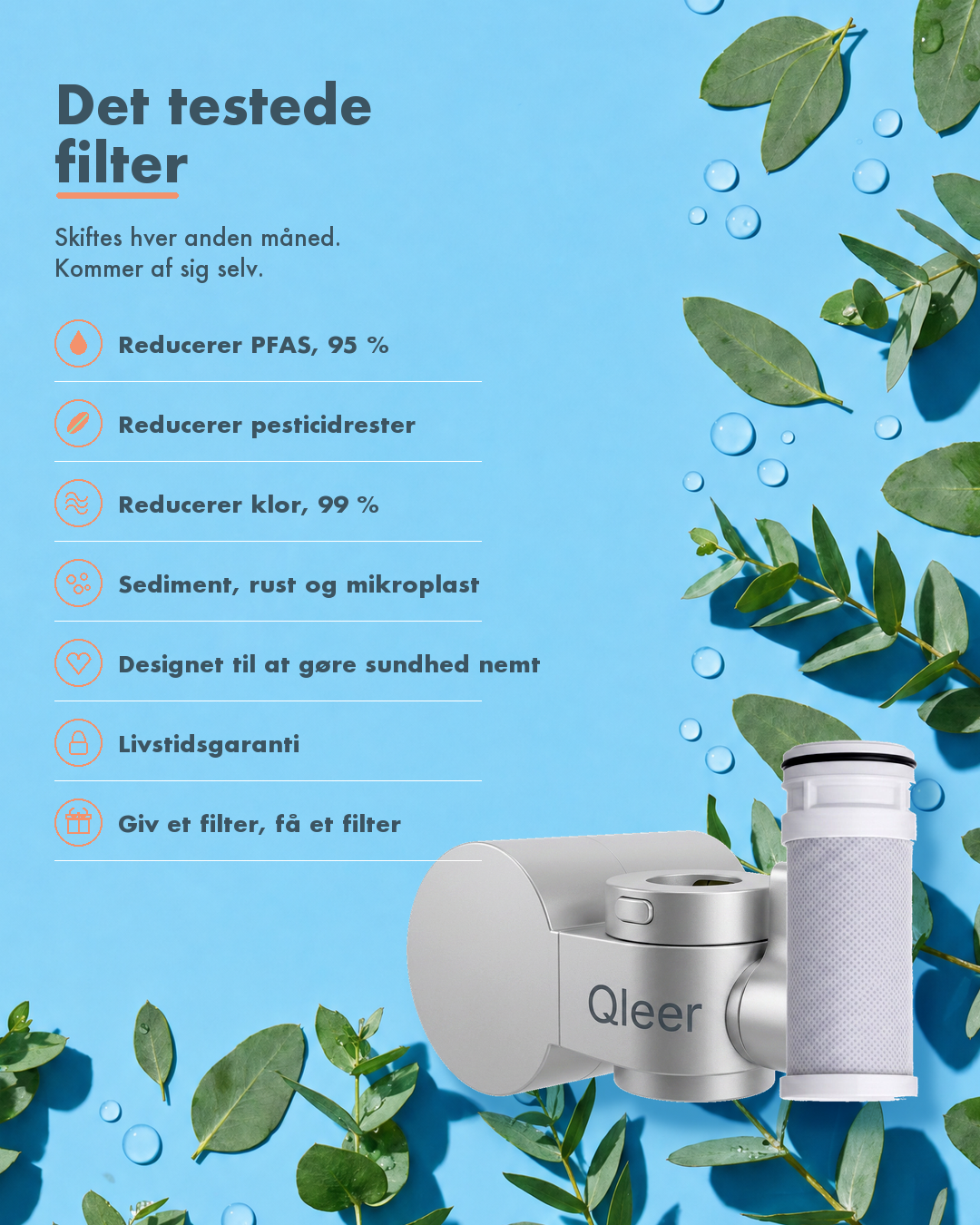 Det testede filter: hanefilteret og patronen med syv punkter